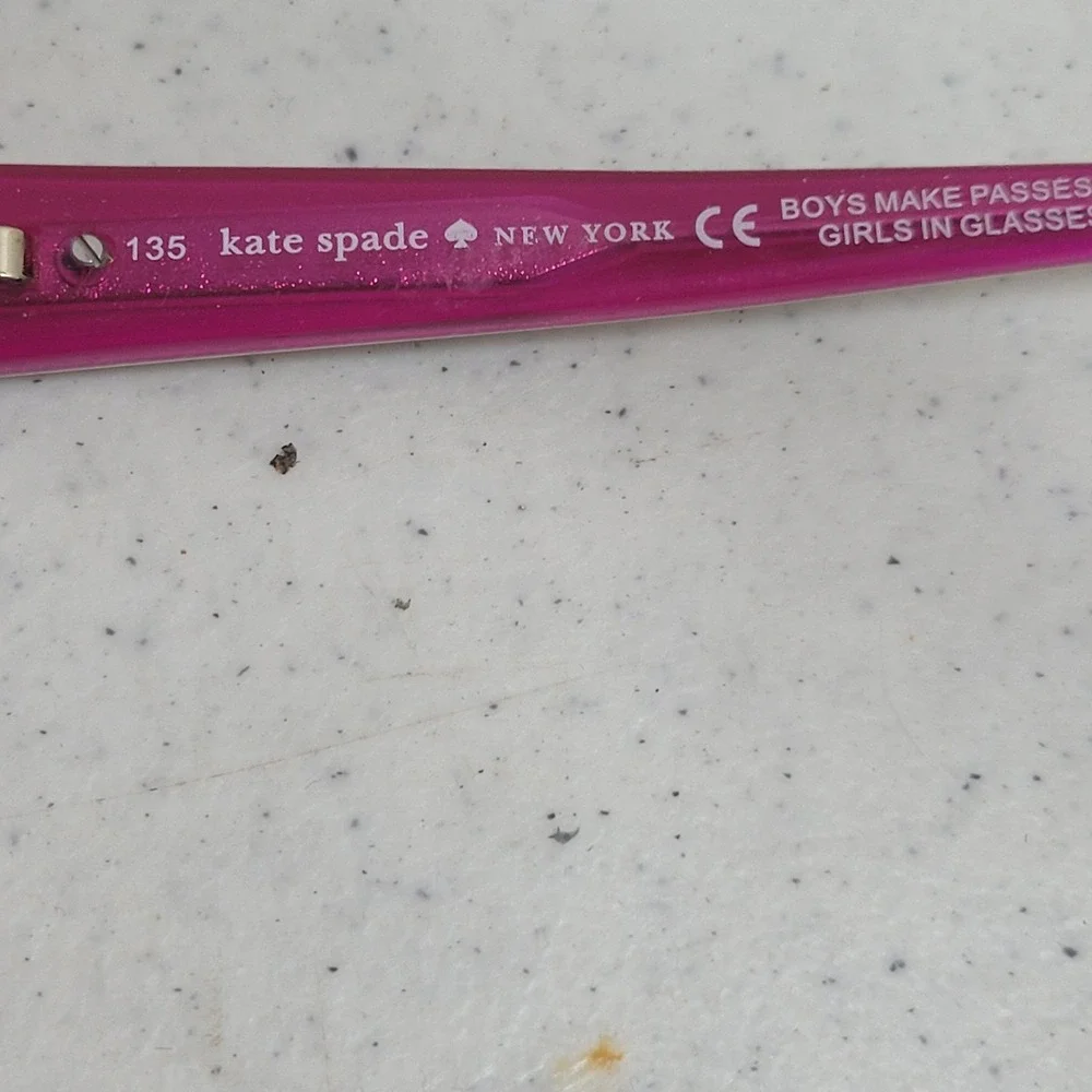 Kate Spade Karly 0JGQ 135 Womens Eyeglass Frames Rectangular Black Pink Leopard